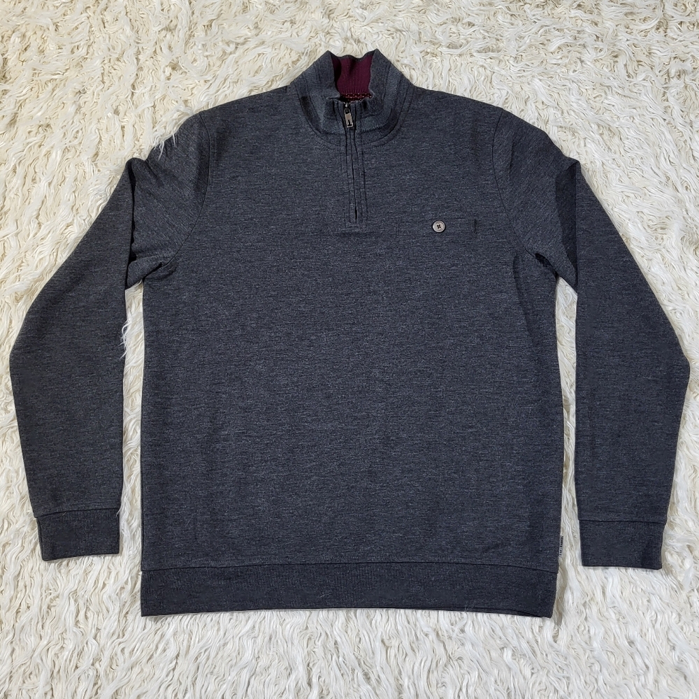 Ted Baker Curbing Slim 1/4 Zip Pullover Size 4